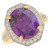 10k Two Tone Gold Brown Smoky Quartz Womens Birthstone Cocktail Ring (SKU# R7126)