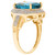 10k Two Tone Gold Brown Smoky Quartz Womens Birthstone Cocktail Ring (SKU# R7126)