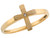 Satin Finished Cross Diamond Accent Religious Unique Ladies Ring (JL# R7114)