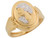 Two Tone Real Gold Cameo Design Classy Ladies Ring (JL# R7111)