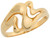 Real Twist Wave Design Fun Modern Ladies Ring (JL# R7107)