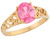 Beautiful Design Pink Oval CZ Simulated Birthstone Ring (JL# R7083)