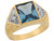 Two Tone Real Gold Nugget Band Mens Ring (JL# R6770)