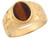 Synthetic Tigers Eye Nugget Styled Band Mens Ring (JL# R6715)