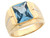 Two Tone Gold Birthstone Mens Ring (JL# R6634)