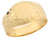 Real Sleek Slender Nugget Style Ladies Signet Ring (JL# R6628)