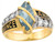 Gold 15 Anos Quiceanera Birthstone Ring (JL# R6353)