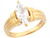 2.02ct CZ Marquis Solitaire Rope Band Engagement Ring (JL# R5979)