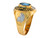 Two Tone Gold CZ Birthstone Sagittarius Ring (JL# R5952)