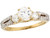 Two Tone Real Gold 1.42ct Princess Engagement Ring (JL# R5914)