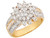 Real Two Toned Gold Cluster Fancy Ladies Cocktail Ring (JL# R5597)