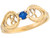 Gold Solitaire Angel Wings Designer Baby Ring (JL# R5506)