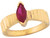 Gold Birthstone Solitaire Fancy Baby Girl Ring (JL# R5479)