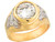 Two Toned Real Gold 2.1ct Round Stunning Baby Ring (JL# R5433)