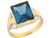 Two Toned Real Gold Emerald Cut Kids Ring (JL# R5429)