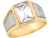 Two Toned Real Gold 1.72ct Sleek Designer Baby Ring (JL# R5425)