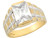 Real Two Tone Gold 2.5ct Checkerboard Band Childrens Ring (JL# R5421)