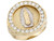 Real Two-Tone Gold Cluster Round Vigin Mary Mens Ring (JL# R5192)