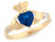 Two Toned Gold Claddagh January Birthstone Ring (JL# R5074)