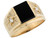 Gold 10x8mm Rectangle Birthstone Mens Ring (JL# R5066)