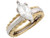 Brilliant White CZ Marquise Solitaire Engagement Ring (JL# R5032)