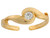 Yellow Real Gold Blue CZ Eternity Ladies Toe Ring (JL# H4618)