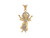 Two Tone Gold 3.1mm Divino Nino Young Jesus Charm Pendant (JL# P4397)