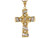 Two Tone Real Gold Accents Gorgeous Cross 3.8cm Pendant (JL# P4336)