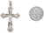 Two Tone Gold Jesus Diamond Cut Crucifix Religious Filigree Cross Pendant (JL# P4283)