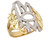 Two Toned Real Gold Number One Mom Love Symbol Womens Ring (JL# R4254)