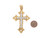 Two Tone Gold 7.0cm Botonnee Cross Religious Charm Pendant (JL# P4241)