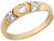 Two Toned Real Gold Solitatire Wedding Band Mens Ring (JL# R4213)