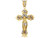 Two Toned Gold Accents Ornate Crucifix Cross 5.5cm Pendant (JL# P4151)