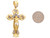Two Toned Gold Accents Ornate Crucifix Cross 5.5cm Pendant (JL# P4151)