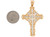 Two-Tone Gold Fancy Stunning Filigree Adorned Latin Cross Pendant (JL# P4126)