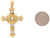 Real Gold Accent Sparkling Celtic Inspired Cross 4.6cm Pendant (JL# P4107)