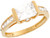 White 2.5ct CZ Sleek Ladies Engagement Ring (JL# R3935)