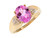 14k Yellow Gold Pink Topaz Ring (JL# R3933)