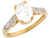 14k Two Tone Gold Yellow-orange Citrine Ring (JL# R3920)