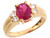 Real Oval Ring with Round CZ Accents (JL# R3865)