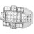 Cross Rectangular Designer Mens Ring (SKU# R3836)