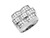 Cluster Layered Brick Styled Mens Ring (SKU# R3832)
