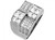 Cluster American Flag Rectangular Mens Ring (SKU# R3817)