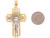 Two Tone Real Gold 5.0cm x 2.8cm Jesus Crucifix Christian Unique Cross Pendant (JL# P3775)