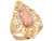 3 Tone Real Gold Our Lady of Guadalupe Filigree Christian Ring (JL# R3727)