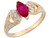 Two Tone Real Gold and CZ Birthstone Ring (JL# R3695)