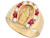 Virgin Mary Lady Guadalupe Stunning Horseshoe CZ Ring (JL# R3638)