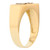 Two Tone Real Solid Gold Dad High Polished Mens Ring (SKU# R3591)