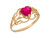 Real Solid 6.5mm Heart CZ Filigree Beautiful Ring (JL# R3570)