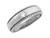 Round Cut CZ Mens Ring with Engraved Detail on Band (JL# R3546)